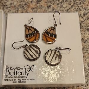 Earrings Set - 2 Pairs Butterfly Wing Earrings